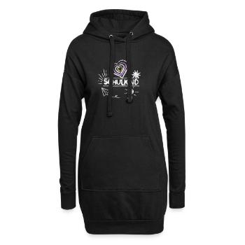 Schulkind 2026 Mädchen Herz Sonne rosa Schulanfang - Hoodie-Kleid - Schwarz - Vorne