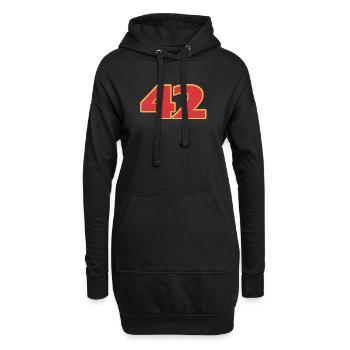 Die Antwort lautet 42 - Hoodie-Kleid - Schwarz - Vorne