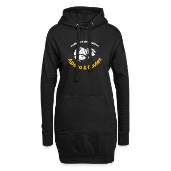 Apéro et boules - Humour Pétanque Été Bouliste - Sweat-shirt à capuche long Femme - noir - Devant