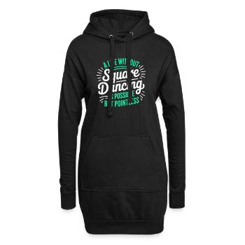 Square Dancing Square Dance Geschenk - Hoodie-Kleid - Schwarz - Vorne
