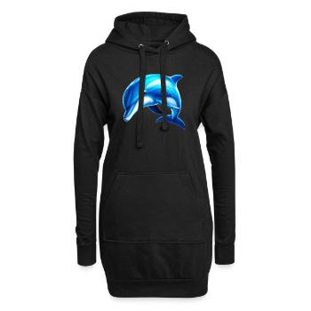 Delfin - Hoodie-Kleid - Schwarz - Vorne