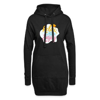 Détendez-vous et profitez des vacances d’été - Sweat-shirt à capuche long Femme - noir - Devant
