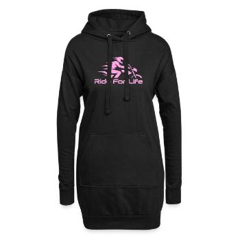 Motorrad Rose Fahrt fürs Leben - Hoodie-Kleid - Schwarz - Vorne