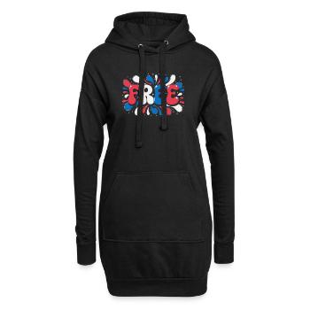 FREE Splash Tricolore - Sweat-shirt à capuche long Femme - noir - Devant