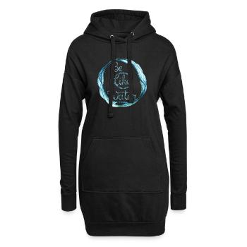 Sei wie Wasserkreis - Hoodie-Kleid - Schwarz - Vorne