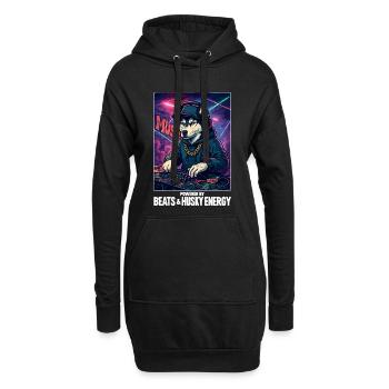 DJ Husky : Propulsé par Beats & Husky Energy - Sweat-shirt à capuche long Femme - noir - Devant