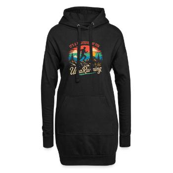 Es ist ein wunderschöner Tag zum Ultralaufen - Hoodie-Kleid - Schwarz - Vorne