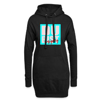 Du bist einzigartig - Hoodie-Kleid - Schwarz - Vorne