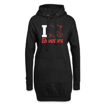 Lift - Hoodie Dress - black - Front
