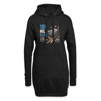 Trailrunning – 100-Meilen-Club - Hoodie-Kleid - Schwarz - Vorne