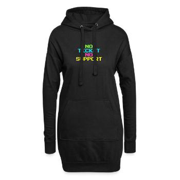 Tickets sans ticket sans service Support IT ticketing - Sweat-shirt à capuche long Femme - noir - Devant