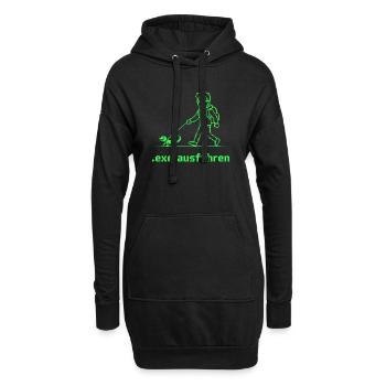 Nerd Witz Entwickler Humor exe ausführen Coder - Hoodie-Kleid - Schwarz - Vorne
