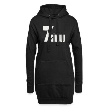 Silhouette du football, Siuuuuu - Sweat-shirt à capuche long Femme - noir - Devant
