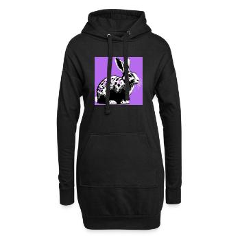 rabbit - Hoodie Dress - black - Front