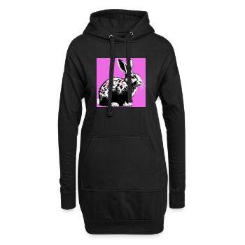 rabbit - Hoodie Dress - black - Front