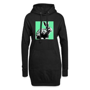 rabbit - Hoodie Dress - black - Front
