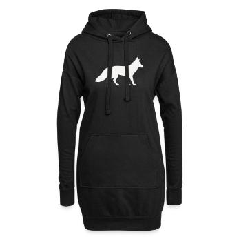 Renard - Sweat-shirt à capuche long Femme - noir - Devant