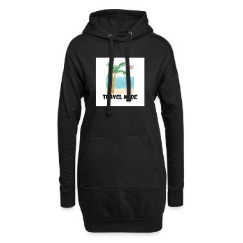 Travel Mode Tropical Beach Design - Hoodie Dress - black - Front