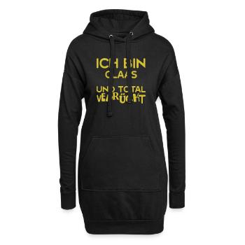 Claas als Vorname - Hoodie-Kleid - Schwarz - Vorne