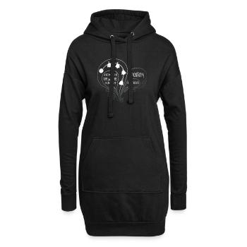 Giftige Weiße Schönheit – Maiglöckchen - Hoodie-Kleid - Schwarz - Vorne