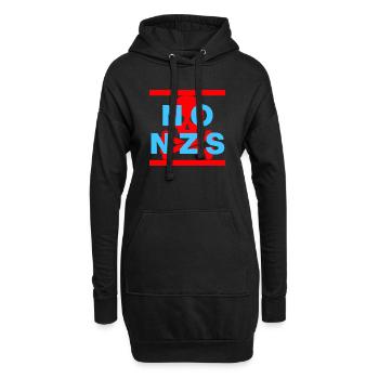 PLUS JAMAIS DE NZS ANTIFASCISME PAS D’AFD BLUE RED - Sweat-shirt à capuche long Femme - noir - Devant