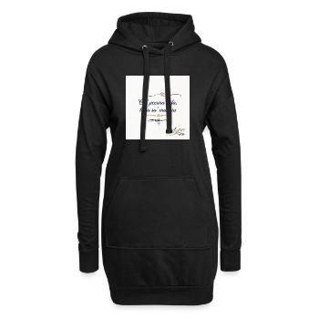 Designer Azzo  - Hoodie-Kleid - Schwarz - Vorne