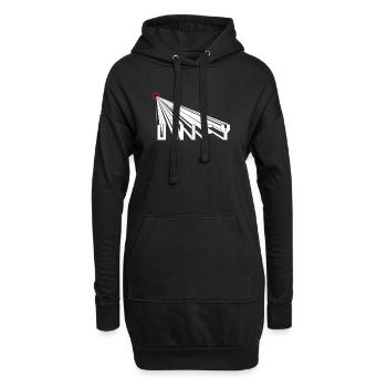 UNIFIER les Peuples et la Terre : Le Soleil Japonais se lève - Sweat-shirt à capuche long Femme - noir - Devant