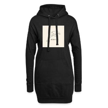 Art en ligne de dauphin : Ami de l’océan - Sweat-shirt à capuche long Femme - noir - Devant