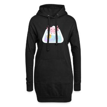 Baignoires Axolotl - Sweat-shirt à capuche long Femme - noir - Devant