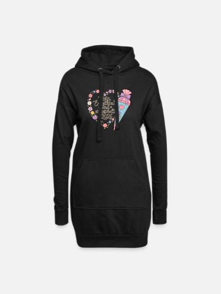 Enkelkind Einschulung 2026 - Hoodie-Kleid - Schwarz