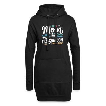 Moin Ihr Flitzpiepen Norddeutsch Hamburg Büro Moin - Hoodie-Kleid - Schwarz - Vorne