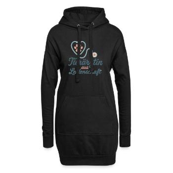 Tierärztin aus Leidenschaft - Hoodie-Kleid - Schwarz - Vorne