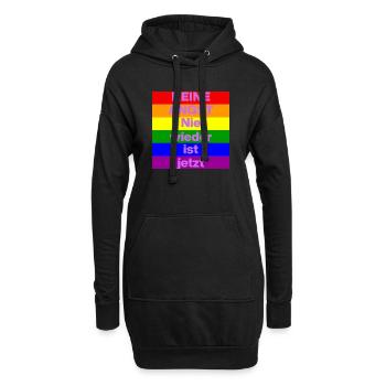 KEINE ANGST NIE WIEDER IST JETZT,  NO NZS, NO AFD - Hoodie-Kleid - Schwarz - Vorne