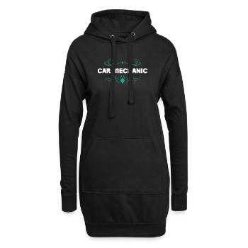 Ornement de mécanicien automobile - Sweat-shirt à capuche long Femme - noir - Devant