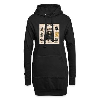 Timothy le raton laveur à capuche - Sweat-shirt à capuche long Femme - noir - Devant