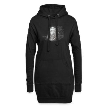 Lanterne en fil de fer douteuse - Sweat-shirt à capuche long Femme - noir - Devant