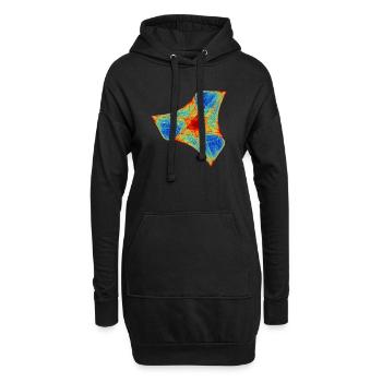 Boomerang de Feu – Théorie du Chaos - Sweat-shirt à capuche long Femme - noir - Devant