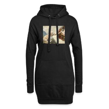 Hund Gottes Hand Havaneser Hunde meme - Hoodie-Kleid - Schwarz - Vorne