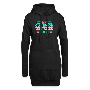 Pre K Teacher Classroom My Rules Kindergarten - Hoodie-Kleid - Schwarz - Vorne