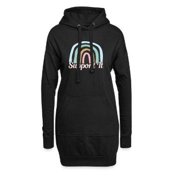 Social Worker Quote Support It Social Work - Hoodie-Kleid - Schwarz - Vorne