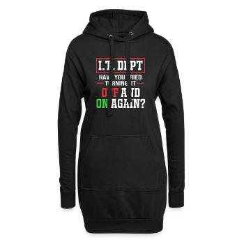 Assistance technique - Sweat-shirt à capuche long Femme - noir - Devant