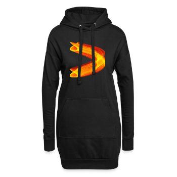 Goldene Dynamik – Chaos Theory - Hoodie-Kleid - Schwarz - Vorne