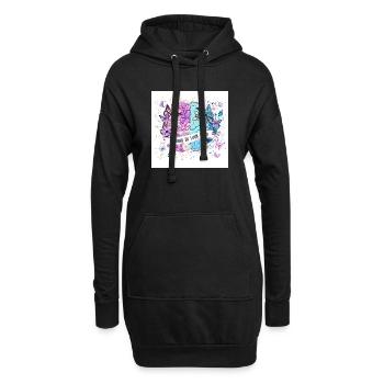 Soyez bienveillant avec votre esprit – Cœur de papillon - Sweat-shirt à capuche long Femme - noir - Devant