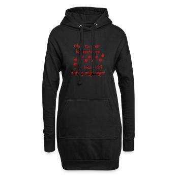 OHNE KATZENHAARE, KATZE, CATLOVER, KATZEN, CAT - Hoodie-Kleid - Schwarz - Vorne