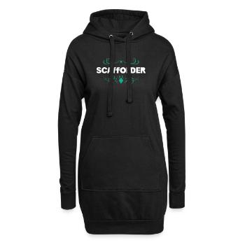 Style d’ornement vintage SCAFFOLDER - Sweat-shirt à capuche long Femme - noir - Devant