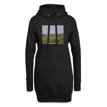 Lion dans la savane au crépuscule - Sweat-shirt à capuche long Femme - noir - Devant