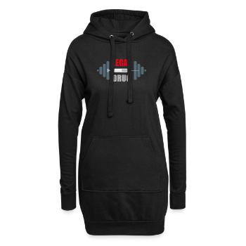 Humour de salle de sport Accro à la musculation - Sweat-shirt à capuche long Femme - noir - Devant