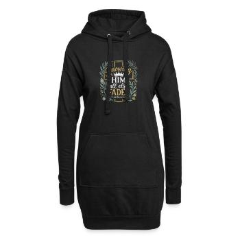 Knowing Him - Philipper 3:8 - Chalk Art Krone - Hoodie-Kleid - Schwarz - Vorne
