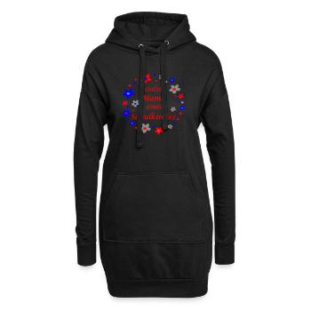 stolze Mama eines Schulkindes - Hoodie-Kleid - Schwarz - Vorne