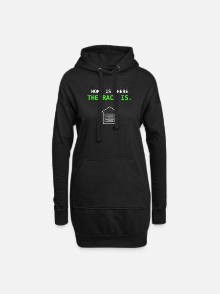 Home Is Where The Rack Is IT Sysadmin Gift - Hoodie Dress - black